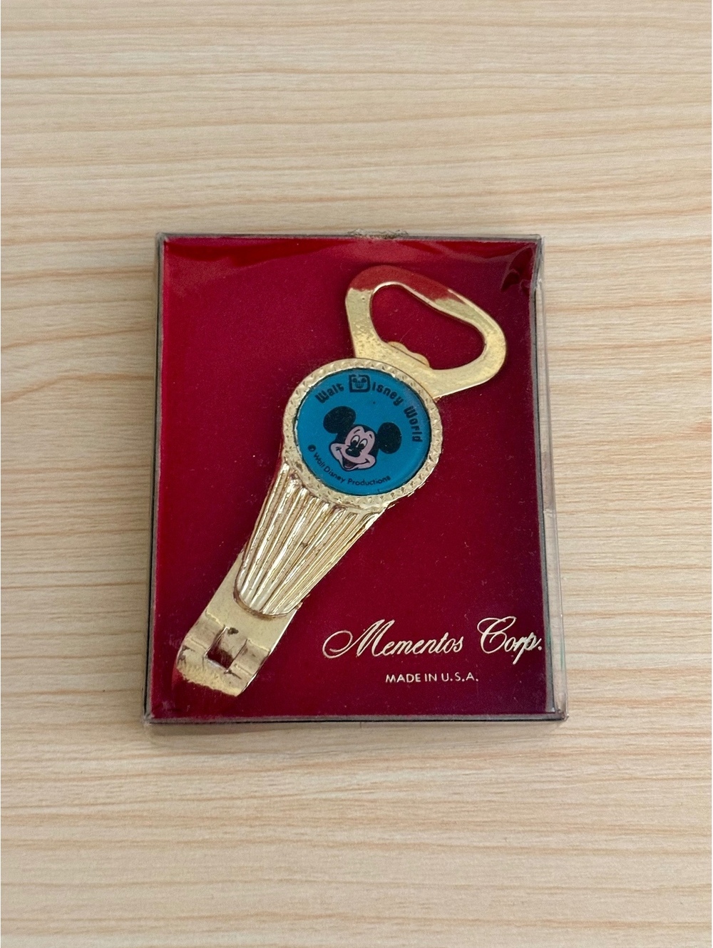 Vintage Walt Disney World Mickey Mouse Bottle Can Opener Mementos Corp Boxed